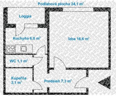 Eladó 1 szobás lakás, 1 szobás lakás, Titogradská, Košice - Sídlisko K
