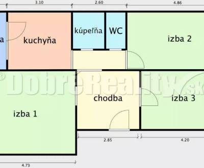 Eladó 3 szobás lakás, 3 szobás lakás, M. Rázusa, Prievidza, Szlovákia