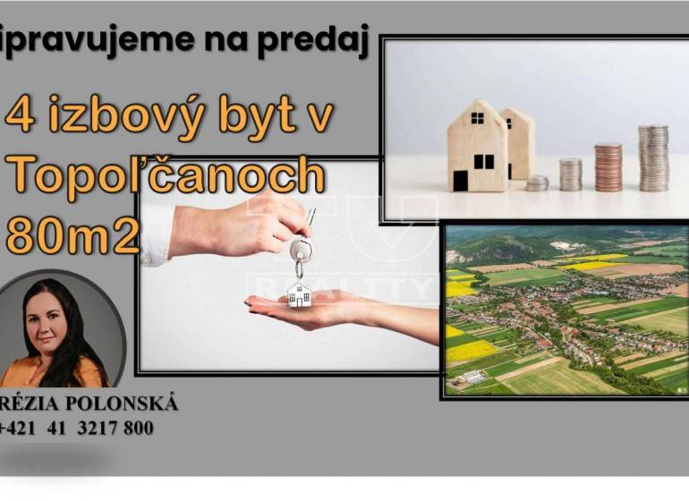 Topoľčany 4 szobás lakás eladó reality Topoľčany