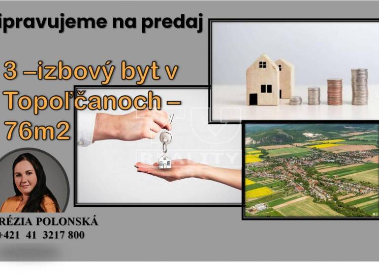 Topoľčany 4 szobás lakás eladó reality Topoľčany