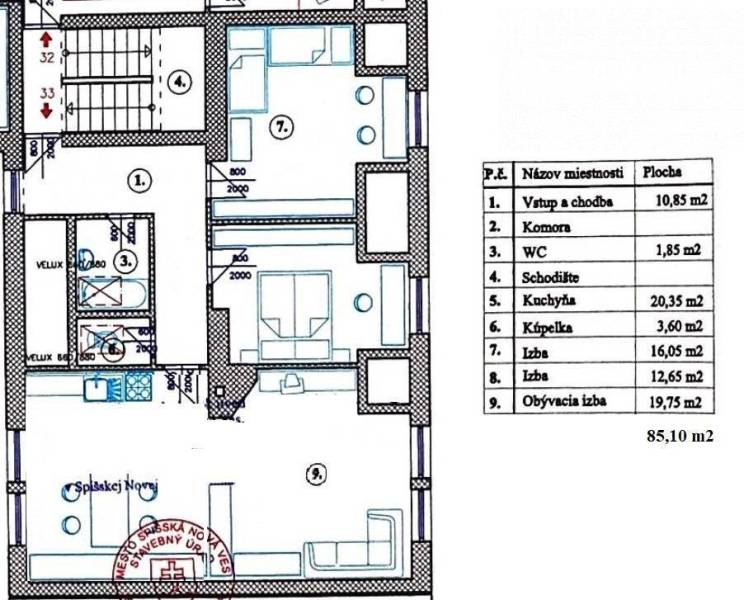 Spišská Nová Ves 3 szobás lakás eladó reality Spišská Nová Ves