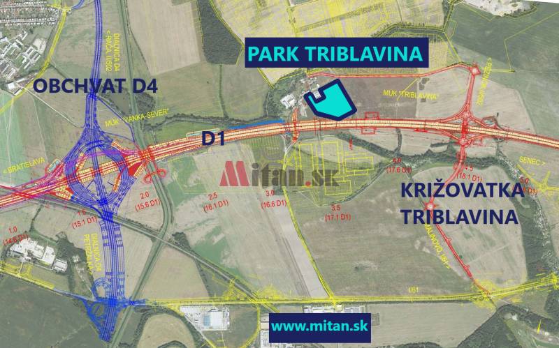 Pozemok na výstavbu haly pri diaľnici D1, okres Senec