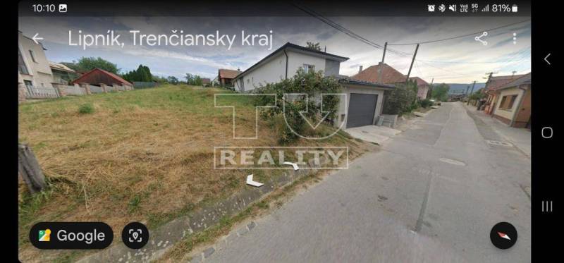 Lipník Építési telek eladó reality Prievidza